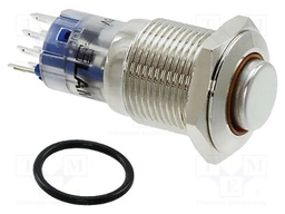 Switch: vandal resistant; Pos: 2; DPDT; 2A/48VDC; IP40; ON-(ON)