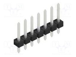 Connector: pin strips; pin header; male; PIN: 7; 2.54mm; THT; 1x7