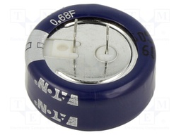 Capacitor: electrolytic; supercapacitor; 680mF; 5.5VDC; ESR: 30Ω