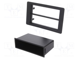 Radio mounting frame; Saab; 2 DIN; black