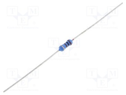 Resistor: power metal; THT; 91kΩ; 1W; ±5%; Ø2.5x6.5mm; 350ppm/°C