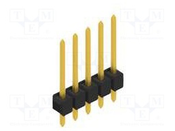 Connector: pin strips; pin header; male; PIN: 5; 2.54mm; THT; 1x5
