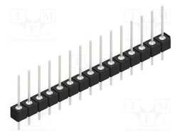 Connector: pin strips; pin header; male; PIN: 15; 2.54mm; THT; 1x15