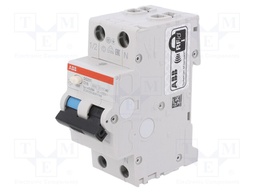 RCBO breaker; Inom: 16A; Ires: 30mA; Poles: 1+N; 230VAC; DIN; IP20