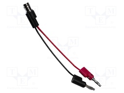 Test lead; BNC socket,banana plug 4mm x2; Urated: 300V; Len: 0.1m