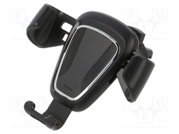 Car holder; black; air vent; snapped-in; 63÷88mm