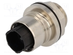 Connector: circular; socket; male; PIN: 8; w/o contacts; 10A; brass