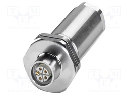 Connector: M12; socket; PIN: 5; female; 63V; straight; IP65; 16A