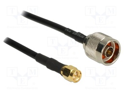 Cable; 15m; N male,SMA male; black; Øcable: 4.8mm; 50Ω