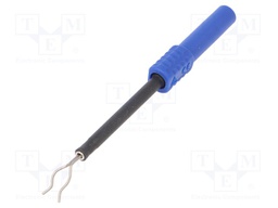 Test probe; 1A; blue; Socket size: 4mm; Plating: nickel plated