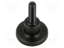 Knob; Ø: 12mm; Ext.thread: M3; 10mm; H: 7.5mm; steel; knurled