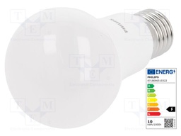 LED lamp; neutral white; E27; 230VAC; 1055lm; 10W; 200°; 4000K