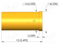 Test probe socket; gold-plated; Flange height: 1mm