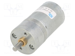Motor: DC; with gearbox; LP; 6VDC; 2.4A; Shaft: D spring; 1300rpm