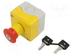 Control station; Harmony XB5; No.of butt: 1; mushroom; IP66; NC x2