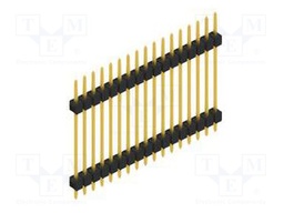 Connector: pin strips; pin header; male; PIN: 17; 2.54mm; THT; 1x17