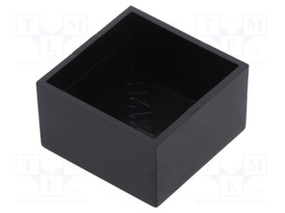 Enclosure: designed for potting; X: 21mm; Y: 21mm; Z: 12mm; ABS
