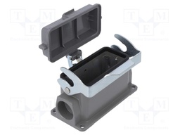 Enclosure: for HDC connectors; size D16B; with latch; with cover