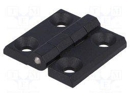 Hinge; Width: 40mm; zinc and aluminium alloy; black; H: 40mm
