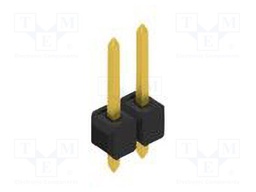 Connector: pin strips; pin header; male; PIN: 2; 2.54mm; THT; 1x2