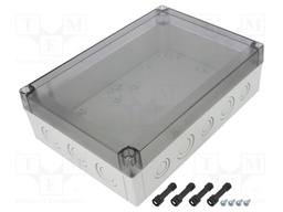 Enclosure: multipurpose; X: 180mm; Y: 255mm; Z: 75mm; MNX; grey; IK08