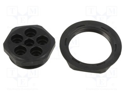 Multigate grommet; polycarbonate; Holes no: 5; -20÷100°C; UL94V-2