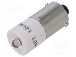 Indicator: LED; BA9S,T10; white; plastic; 12VAC; 12VDC; -20÷60°C