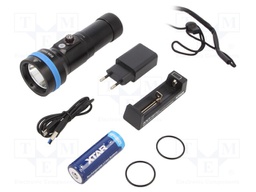 Torch: LED diving; L: 165.6mm; 30/700/1400/2500lm; Ø: 54mm; IPX8