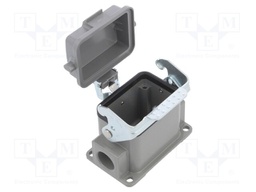 Enclosure: for HDC connectors; size D6B; with latch; with cover