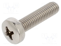 Screw; M5x20; Head: button; Phillips; PH2; A2 stainless steel