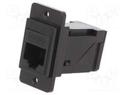 Coupler; DUALSLIM; Cat: 5e; Layout: 8p8c; RJ45 socket,both sides