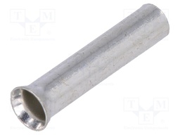 Bootlace ferrule; non-insulated; copper; 1.5mm2; 10mm; tinned