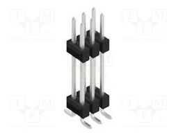 Connector: pin strips; pin header; male; PIN: 6; 2.54mm; SMT; 2x3