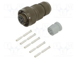 Connector: military; socket; male; PIN: 5; GCA; 13A; crimped; olive