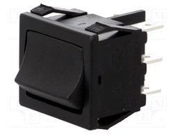 ROCKER; DP3T; Pos: 3; ON-OFF-ON; 10A/250VAC; 10A/28VDC; black; none
