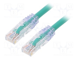 Patch cord; TX6A™ 10Gig,U/UTP; 6a; solid; Cu; PVC; green; Len: 0.5m