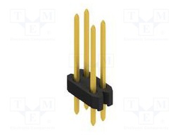 Connector: pin strips; pin header; male; PIN: 4; 1.27mm; THT; 2x2
