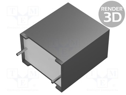 Capacitor: polypropylene; X2; 10nF; 15mm; ±10%; 18x5x11mm; 275VAC