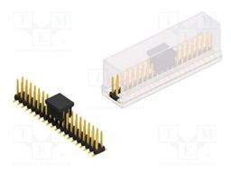 Connector: pin strips; pin header; male; PIN: 40; 2mm; SMT; 2x20