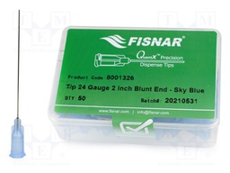 Needle: steel; 2"; Size: 24; straight; 310um; Body: light-blue