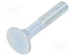 Screw; with flange nut; M10x60; 1.5; Head: flat; steel; zinc; 26mm