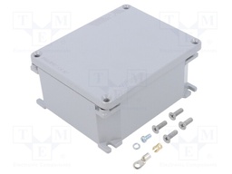 Enclosure: multipurpose; X: 115mm; Y: 140mm; Z: 61mm; aluminium; grey