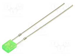LED; rectangular; 3.2x3.2x4.15mm; yellow green; 68÷100mcd; 100°
