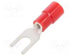 Tip: fork; M3; Ø: 3.2mm; 0.3÷1.65mm2; crimped; for cable; insulated