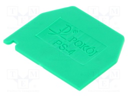 End plate; Application: ZG-G2.5,ZG-G4; green; Width: 1mm