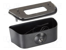 Rear view camera; 115°; black; 12VDC; Kit: camera; screw; -30÷75°C