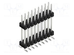 Connector: pin strips; pin header; male; PIN: 18; 2.54mm; SMT; 2x9