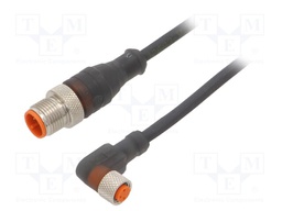 Cable: for sensors/automation; PIN: 3; M12-M8; 3m; plug; plug; 30V