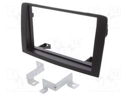 Radio mounting frame; Fiat,Lancia; 2 DIN; black