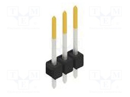 Connector: pin strips; pin header; male; PIN: 3; 2.54mm; THT; 1x3